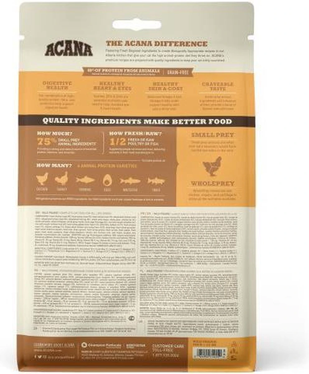 Acana - Cat Wild Prairie - Katenvoer - 4,5 Kg 14 Acana - Cat Wild Prairie - Katenvoer - 4,5 Kg - Afbeelding 12